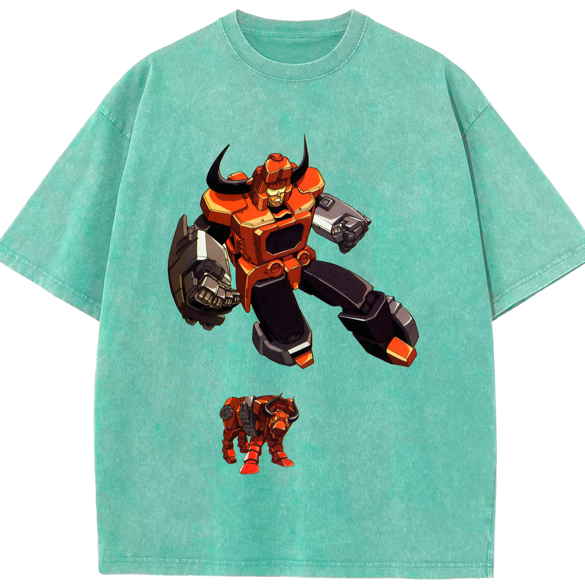 （画像用）  綿100% ヴィンテージ風 半袖Tシャツ（フロントプリント）
